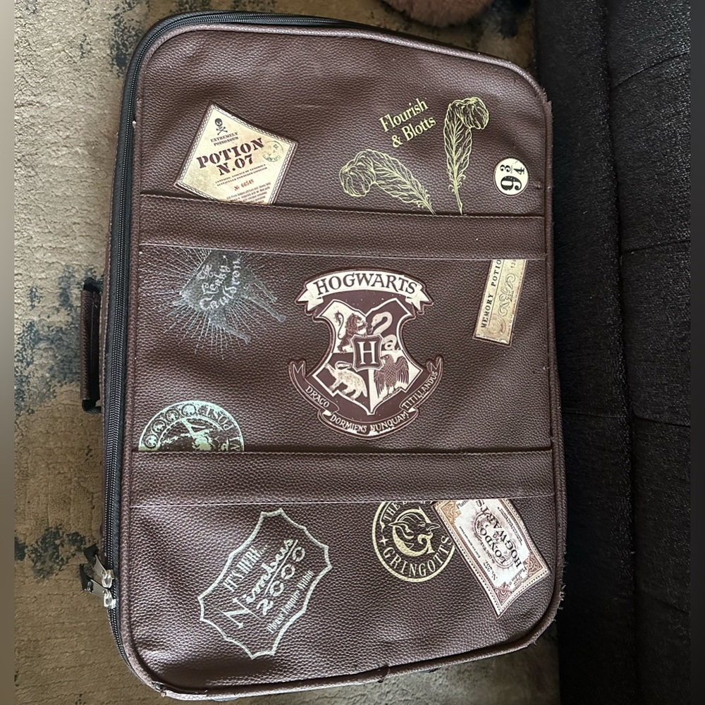 Brown Hogwarts suitcase